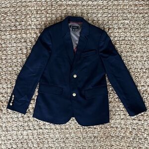 Jcrew Crewcuts Navy Blazer Wool Blend 2 Gold Button Jacket Preowned Boys Size 10